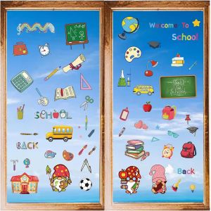ERYI-8 Styles Autocollants Muraux Rentrée Scolaire Saison Livre Stylo Pvc Fenêtre Autocollants Décalcomanies Imperméable Auto-Adhésif S'Accrochent Peler Et Coller Pour Salle De Classe Chambre - Neuf