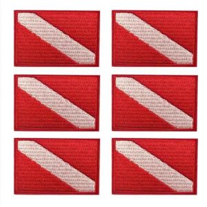 Patch De Drapeau De Plongée Sous-Marine,Badge De Sac À Dos Brodé À Repasser Sur Gilet,Patchs De Casquette Pour Plongée En Apnée Et Natation,12/6 Pièces - Type 6pcs - Neuf