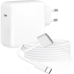 Chargeur Mac Book Air/Pro,70W Chargeur Mac avec 2M Tressé Câble USB-C vers Mag 3 Magnétique pour MacBook Air 13,15 Pouces (2022 2024),MacBook Pro 14,16 Pouces (2021 2024),M4/M3/M2 - Neuf