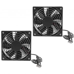 Ventilateur de refroidissement silencieux ultra silencieux 2pcs - 5V USB PC Ventilateur de refroidissement pour boîtier d'ordinateur - Neuf
