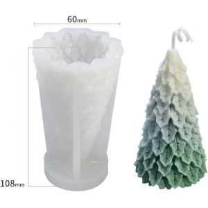 (Petite Taille) 3d De L'arbre De No&euml;l Bougie Moule De L'arbre De No&euml;l De Partie De Moule En Silicone Pour Fondant, Femo L'argile, Le Savon, Le Chocolat, La D&eacute;coration De G&acirc;teaux - Neuf