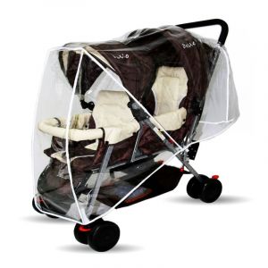 Housse De Pluie Universelle Pour Poussette, Pour Jumeaux, Poussette, Landau, Imperm&eacute;able, Coupe-Vent, Poussi&egrave;re, Pluie - Neuf