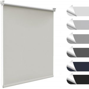 Store Enrouleur Occultant Thermique Sans Per&ccedil;age, Rideau Opaque Isolant, Montage Simple Pour Fen&ecirc;tre Ou Porte, 80l X 180l Cm, Largeur Du Tissu 76 Cm, Cr&egrave;me - Neuf