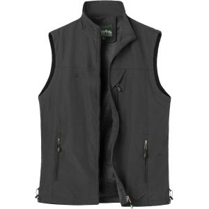 Cauc-Btmpmcs Homme Gilet De P&ecirc;che Veste De Sport &Agrave; S&eacute;chage Rapide Manteau De Plein Air L&eacute;g&egrave;re Respirant Veste Sans Manches Loisirs Chasse Camping Gilet De Photographie - Neuf