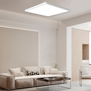 Plafonnier Led Carré, 18w 1800lm Lampe De Plafond, 4500k Luminaire Plafonnier Salle De Bain Ip44 Etanche Pour Bureau, Cuisine, Chambr À Coucher, Couloir, Balcon, Garage,22cm - Neuf