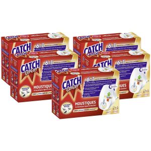 CATCH Lot de 5 Diffuseurs Electrique Mouches&Moustiques Reglable 45 nuits - Neuf