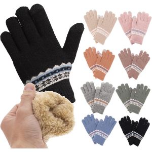 Ladies Winter Thermal Wool Gloves"".[J426] - Neuf