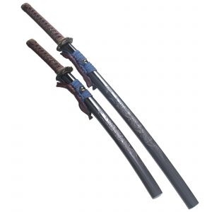 Pack Danzan Katana et Wakizashi en Bois Katana Japonais Sabre Epee Katana Dragon D&eacute;coration - Neuf