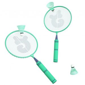 Raquettes De Badminton Pour Enfants, En Alliage De Fer, Elastiques Et Legeres, Pour Enfants De 5 A 12 Ans, Vert Menthe - Neuf