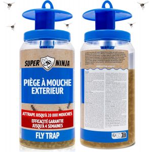 KALANKA-Piège à Mouche Extérieur ¿ Attrape Mouche Réutilisable avec Attractif Non Toxique, Attrape Jusqu¿à 20 000 Mouches, Piège Rechargeable pour 4 Semaines d¿Utilisation - Neuf
