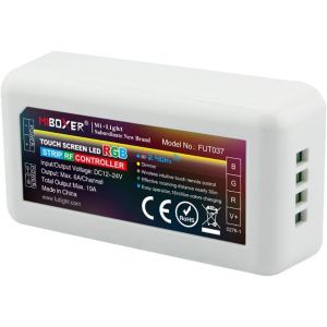 FUT037 2,4 GHz RGB Contrôleur de Bande LED DC 12-24 V,Sortie Max 10A,utilisé pour 5050 2538 3528 Bande Lumineuse LED,Compatible avec Alexa Via Le hub de passerelle (Exclu) - Neuf
