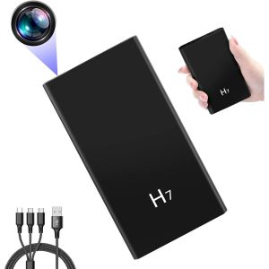 ChenQuanSarl-Caméra Cachée Powerbank Minicaméra Espion, 5000Mah Powerbank Caméra Cachée Espion Supportant La Pr De Photo/Vidéo, Vision Nocturne Et Enregistrement En Boucle, Inclus Câble Usb 3 En 1 - Neuf