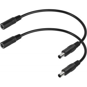BFS-Lot de 2 câbles Adaptateur Secteur pour Ordinateur Portable DC 7,4 mm x 5,0 mm Femelle vers mâle connecteur de Charge câble d'extension d'alimentation pour HP Compaq 6710B (0,3 m) - Neuf