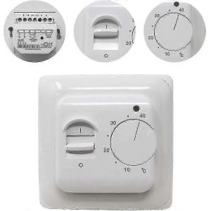 Thermostats manuels de chauffage par le sol 220V 16A,contrôleur de chauffage par le sol électrique Thermostat d'ambiance mécanique avec Senso au sol SZRH A-M - Neuf