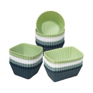 Moules &Agrave; Cupcakes R&eacute;utilisables 36 Pcs S&eacute;parateurs De Bo&icirc;te &Agrave; Lunch En Silicone,Muffin En Silicone Antiadh&eacute;sif De Qualit&eacute; Alimentaire Cu - Neuf