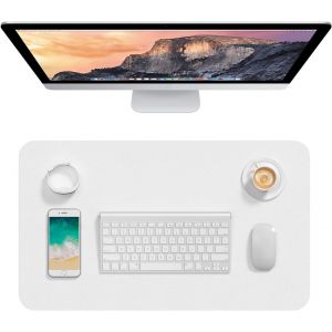 Sous-main de bureau en cuir synthétique, 60 x 35,1 cm, M, tapis de souris étendu M, protection imperméable, antidérapant, ultra fin, pour petit clavier d'ordinateur portable, pour bureau et - Neuf