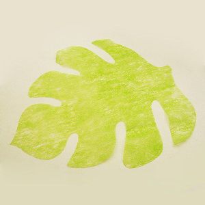 4 Sets De Table Decoup&eacute; Feuille - Menthe - Neuf