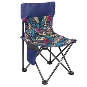 Motif De Feuille Bleue Petite Chaise Pliante D'ext&eacute;rieur,Chaise De Pique-De Camping - Neuf