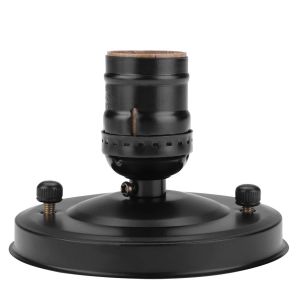 Base De Lampe De Bureau En Métal E26/E27,Support De Base D'applique Murale,Base De Plafonnier Industriel Vintage,Support D'ampoule À Vis,Douilles De Lumière Pour La Maison - Neuf