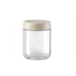 Bocal En Verre De 450 Ml Avec Couvercle Beige Pour La Conservation Des Flocons D'avoine Et Des Aliments Pendant La Nuit - Neuf