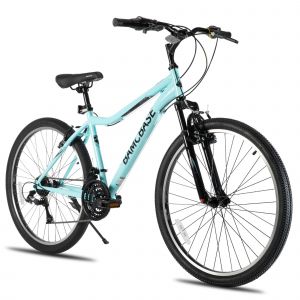 V&eacute;lo Vtt 26 Pouces 21 Vitesses Hiland Acier Hi-Ten Homme Femme Cadre Base Vert - Neuf