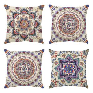 Jeu De 4 Housses De Coussin 45 X 45 Cm Style, J'ai Des Draps En Coton Canape Jeter Les Taies D'oreiller Home Decor Classique Pour La Salle De Sejour Chambre A Coucher Lit - Neuf