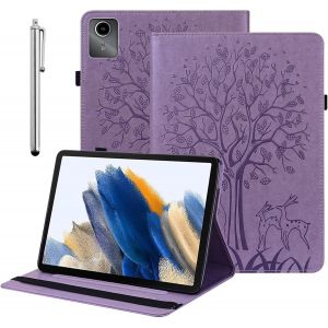 &Eacute;tui pour Lenovo Tab M11 (TB330FU/TB330XU) 11"" 2024 avec Stylet et Porte-Stylo, Fente pour Carte, Fonction Support, &eacute;tui de Protection Tendance pour Tablette Lenovo Tab M11, Violet - Neuf