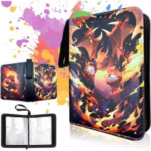 Mdy-2025 Nouveau Classeur Carte Grande,65 Pages 520 Pochettes Pour Cartes Amovibles,Cuir Pu Imperméable,Livre À Collectionner Pour Enfants ((Albums Pour Cartes À Collectionner 1) - Neuf