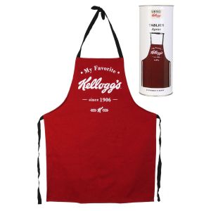 Promotion ! Tablier De Cuisine 'kellogg's' Rouge (Original) - 68x78 Cm - Neuf