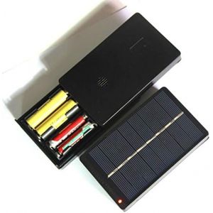 AAA AA Batterie Rechargeable Chargeur de Panneau Solaire Bo&icirc;te de Recharge 4 Batteries 2in1 4V 1W - Neuf
