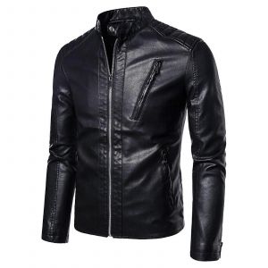 Hommes Veste En Cuir Manteau D'hiver Pour Hommes, Vêtement De Pluie, Des Hommes Slim Fit Double Breasted Veste - Neuf