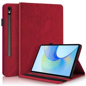 &Eacute;tui en cuir horizontal Flip Life Tree Series pour Samsung Galaxy Tab S10 FE+, Rouge - Neuf