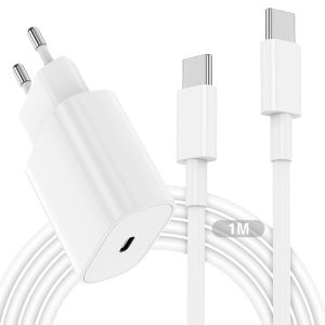 KALANKA-Chargeur rapide de 20 W et c&iquest;ble USB C &iquest; C 1 m, chargeur USB C avec c&iquest;ble 1 m&iquest;tres pour apple iphone air/17/16e/15 Pro max/plus/Pour ipad pro/12.9/11/10/air/mini, alimentation type C Charge r - Neuf