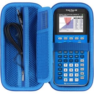 Dur Étui de Protection pour Instruments TI-NSPIRE CX II-T/TI-Nspire CX CAS/TI-84 Plus CE-T/TI-84 Plus CE/TI-89 Titanium Calculatrice Graphique (Bleu Ciel) - Neuf