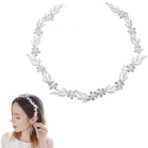 Kal-Headband Mariage Bijoux Serre Têtes De Crystal Bandeaux De Fleur Et Feuilles Couronne De Reine Accessoires Pour Décoration De Diadème Mariée X04613 - Neuf
