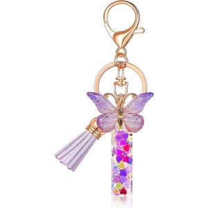 Kal-I Porte-Cl&eacute;s En Forme De Lettre De L'alphabet, Design Papillon Pour Fille, Pendentif Personnalis&eacute;, Choix Des Initiales, Cadeau Pour Femme, Porte-Cl&eacute;s M - Neuf
