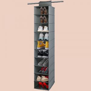 Étagère À Chaussures À 10 Bacs (Lot De 1) ¿ Rangement À Chaussures Suspendu En Fibre Synthétique ¿ Étagère Suspendue Pour Sacs À Main, Chaussures, Etc. - Neuf