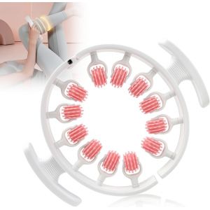 Appareil De Massage Anti-Cellulite Avec Couverture À 360° Et 12 Rouleaux, Rouleau De Massage Manuel Anticellulite Pour Jambes, Glutee, Bras, Cuisses Et Ventre (Rose) - Neuf