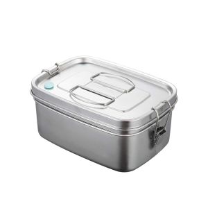 Bo&icirc;te &Agrave; Bento En Acier Inoxydable 304 Sans Plastique, Compartiment Amovible, 1500 Ml, R&eacute;utilisable Et &Eacute;cologique, Finition &Eacute;l&eacute;gante - Neuf