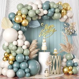 AYUHR-Kit Arche Ballon Bleu Marine,133 Arche Ballons Anniversaire Bleu Or Ballon Confettis Dorés,Arche de Ballon Baby Shower,Kit Guirlande Ballon Bleu pour Decoration Anniversaire Bapteme Mariage Gra - Neuf