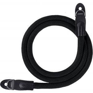Sangle Appareil Photo, Bandoulière en Corde en Nylon, Courroie de Cou pour Appareil Photo, pour Canon, Appareils Photo pour Les Caméras Nikon, Sony, Fujifilm, Olympus, Leica Noir 102 cm - Neuf