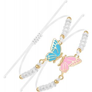 Bracelets Pour Femme En Argent, 2 Bracelets D'amitié, Bracelets D'amitié, Faits À La Main, Bracelets D'amitié Tendance Pour Femme - Neuf