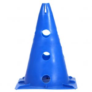 1 Cone De Marquage Pour Obstacle De Football Avec Trou, Equipement D'entrainement Sportif (Bleu) - Neuf