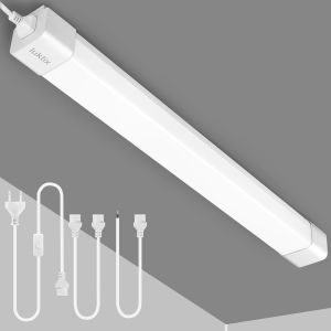 KAL-Plafonnier Led 43Cm| 18W 2000Lm Neon Led Tube Avec Interrupteur Et Prise| Reglette Led Etanche Ip66 | Neon Led Garage Blanc Froid 5000K | Plafonnier Led Barre Pour Atelier Garage Cuisine Bureau - Neuf