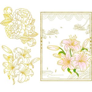 Tianyi-2pcs 2 Modes Hot Foil Plate Métal Dorure À Chaud Personnalisé Pour Scrapbook Bricolage Gaufrage Motif De Fleur Carte Album Photo - Neuf