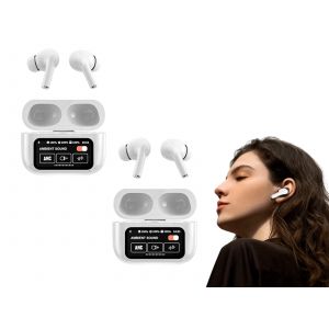 &Eacute;couteurs sans fil Bluetooth &agrave; &eacute;cran tactile et r&eacute;duction de bruit active, avec &eacute;tui de chargement - Neuf