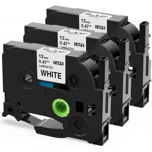 3x AZe-231 TZe-231 12mm Compatible pour Brother P-touch PT-H110 H200 H100LB H107B H105 E110VP 1000 D210 Ruban 12mm 0.47 Blanc, Recharge Tze Ruban 12 mm Compatible pour Brother Etiqueteuse - Neuf