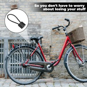 Asfasfq-2 Pièces Cadenas À Câble Avec Clés, Serrure À Câble Avec Clé, Cadenas Renforcé À Long Crochet Avec 3 Clés, Verrou À Câble Métallique Malléable, Pour Valise, Portail, Vélo, Salle De Sport, Cas - Neuf