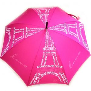 Promotion ! Parapluie Canne Neyrat 'tour Eiffel' Rose (Dominique Vari) - Neuf