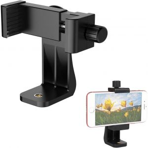Tripod Mount And Adapter For Smartphone 360 Degree Compatible With I-Phone And Sam-Sung Galaxy, Google Nexus, Extendable Mobile Phone Holder For Monopod And Selfie Stick, Black - Neuf
